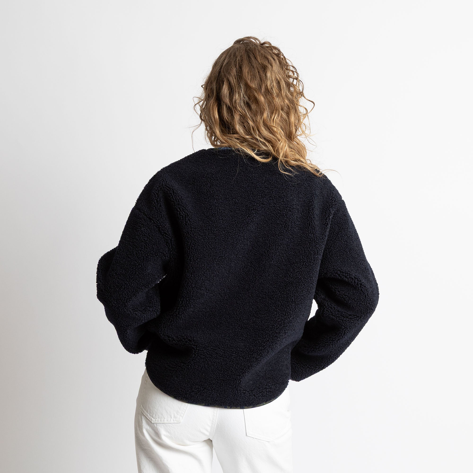Teddy Fleece Jacket - navy - VIVI MARI