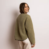 Teddy Fleece Jacket - pale olive - VIVI MARI