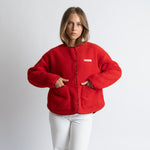 Teddy Fleece Jacket - true red - VIVI MARI