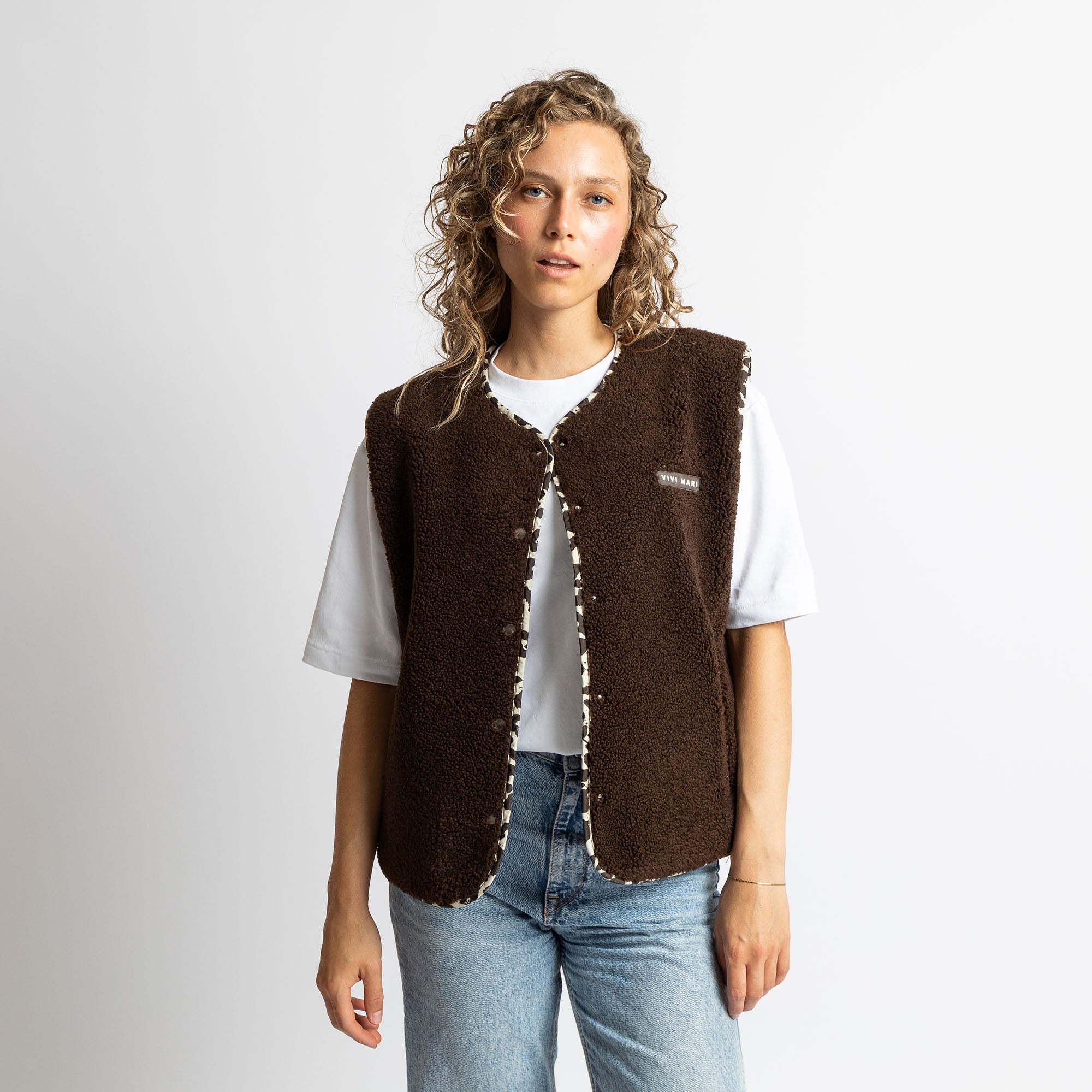 Teddy Fleece Vest - chocolate - VIVI MARI
