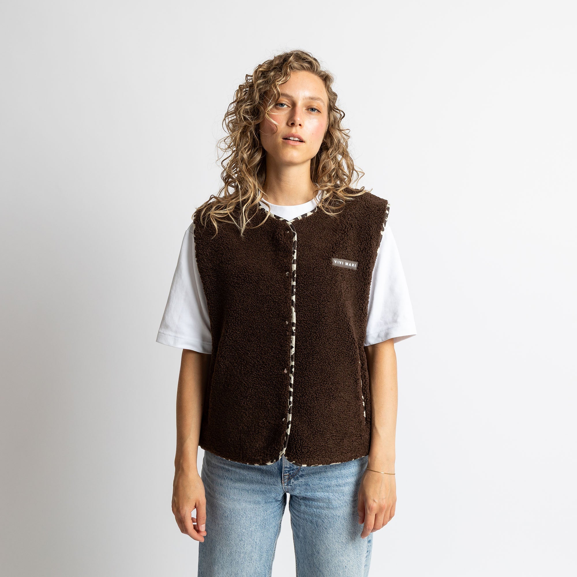 Teddy Fleece Vest - chocolate - VIVI MARI