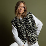 Teddy Fleece Vest - leo splashes black/sand - VIVI MARI