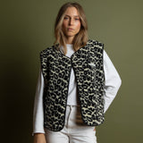 Teddy Fleece Vest - leo splashes black/sand - VIVI MARI