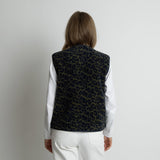 Teddy Fleece Vest - leo splashes navy/olive - VIVI MARI
