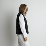 Teddy Fleece Vest - leo splashes navy/olive - VIVI MARI
