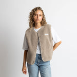 Teddy Fleece Vest - mushroom - VIVI MARI