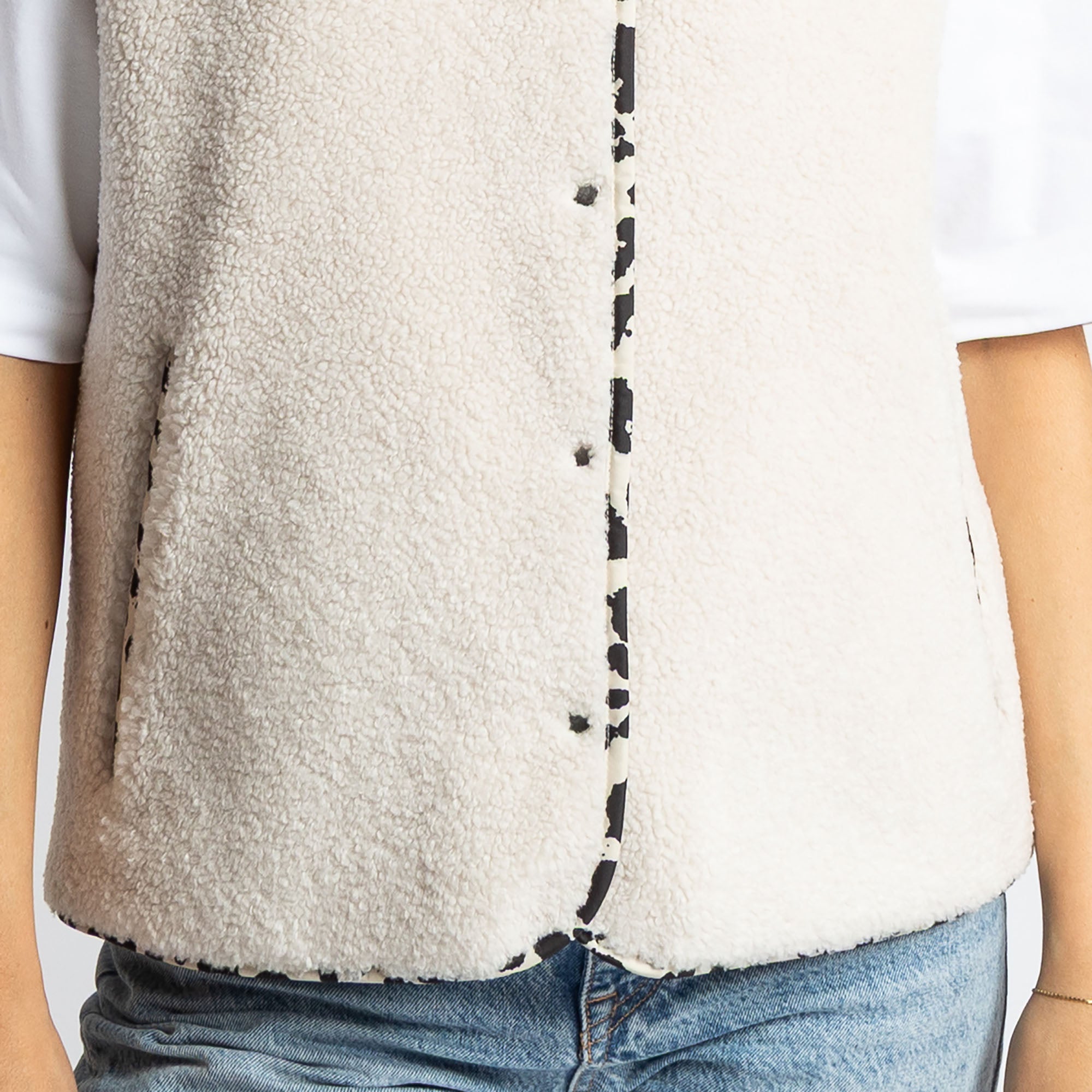Teddy Fleece Vest - sand - VIVI MARI