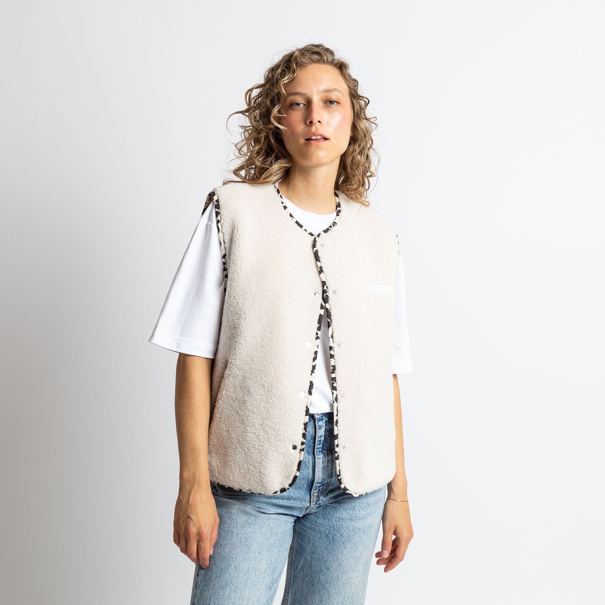 Teddy Fleece Vest - sand - VIVI MARI
