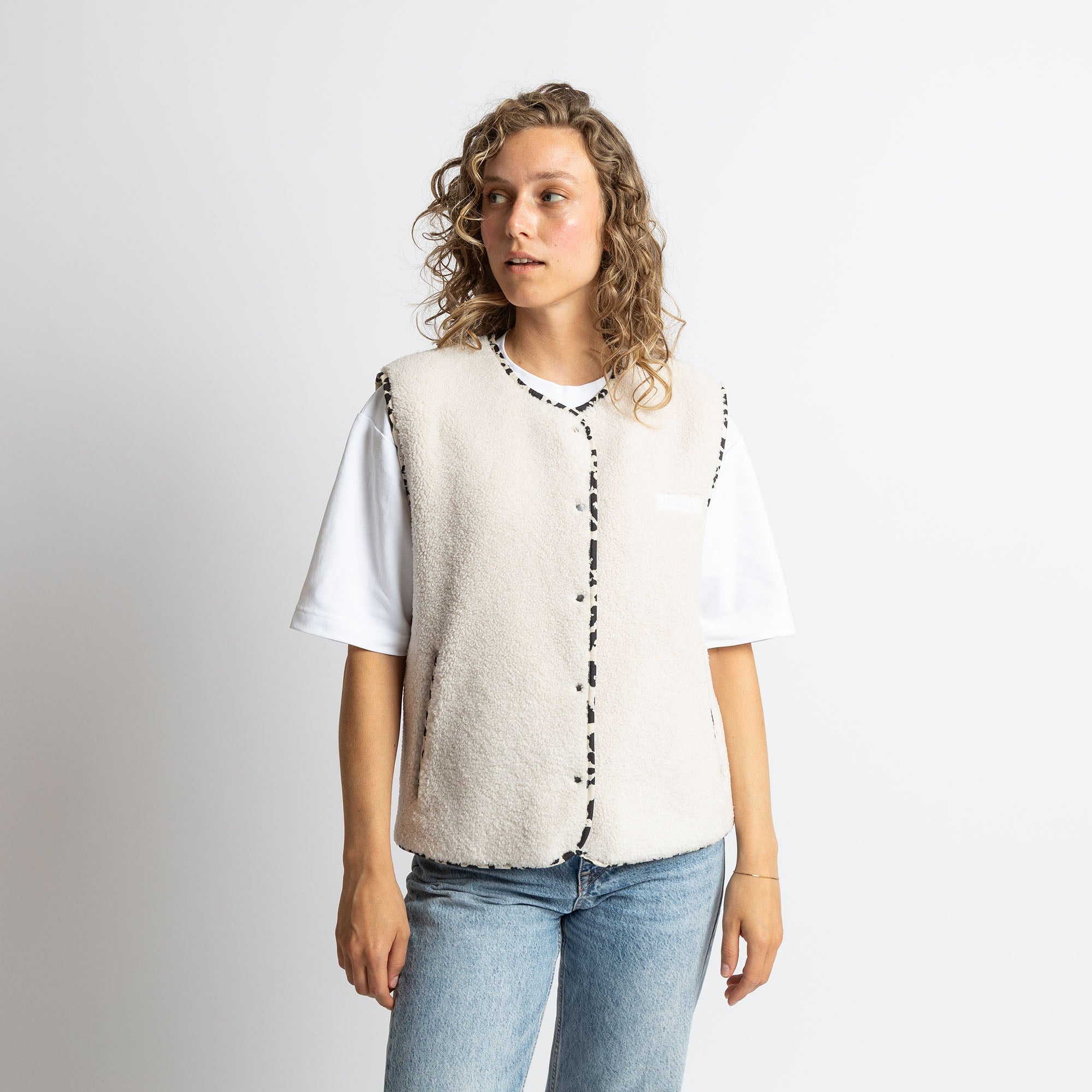 Teddy Fleece Vest - sand - VIVI MARI