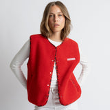 Teddy Fleece Vest - true red - VIVI MARI