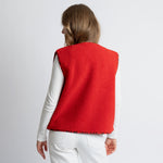 Teddy Fleece Vest - true red - VIVI MARI