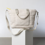 Teddy Tote Bag medium + strap basic woven slim - sand - VIVI MARI