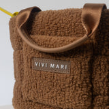 Teddy Tote Bag mini + strap basic woven slim - caramel - VIVI MARI