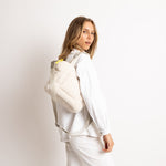 Teddy Tote Bag small + strap basic woven slim - sand - VIVI MARI