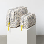 Toiletry Bag large - leo splashes grey/sand - VIVI MARI