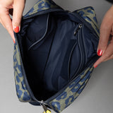 Toiletry Bag large - leo splashes navy/olive - VIVI MARI