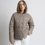 Ultra Light Puffer Jacket mushroom/bold stripes mushroom - sand - VIVI MARI