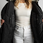 Winter Parka black/leo black - sand - VIVI MARI