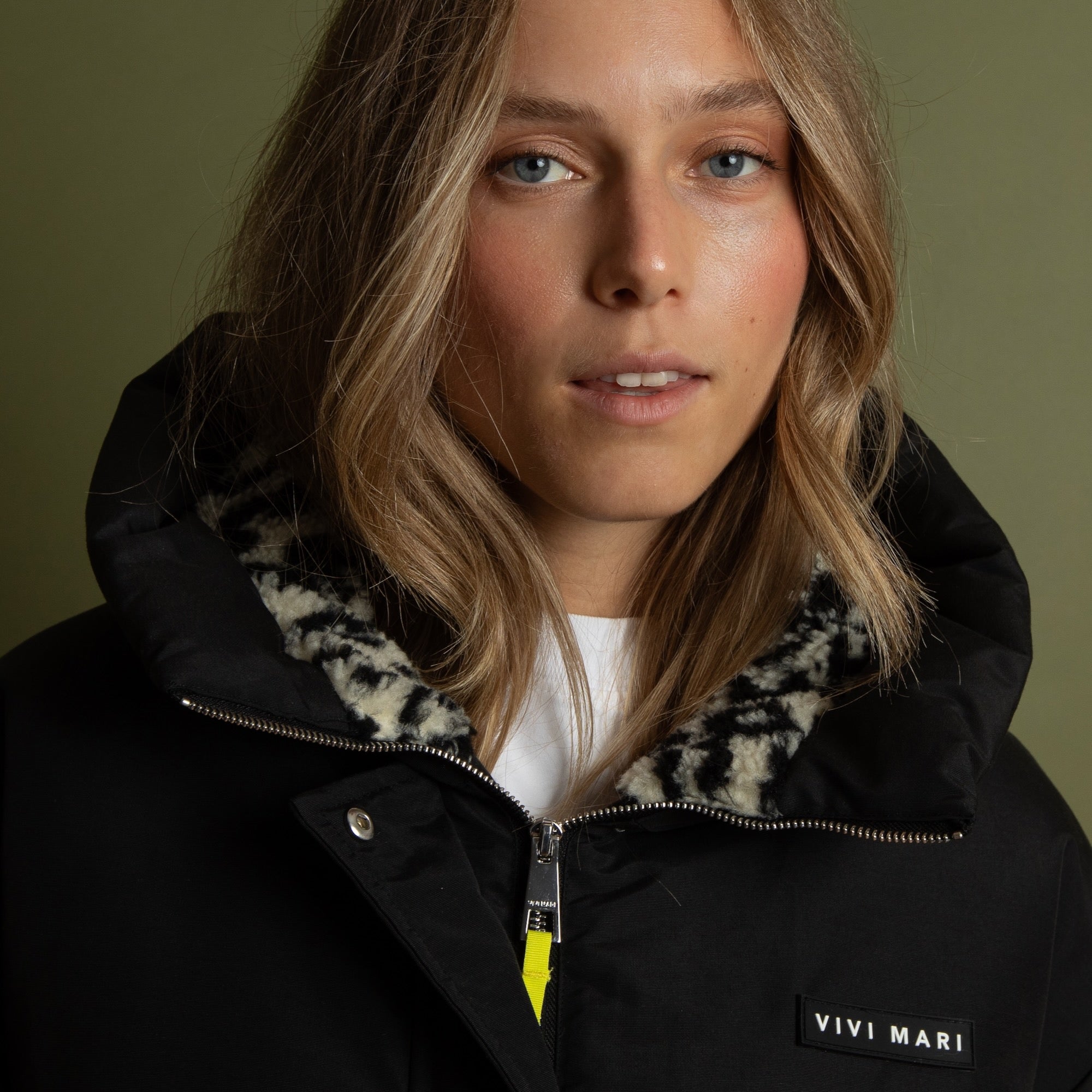 Winter Parka black/leo black - sand - VIVI MARI