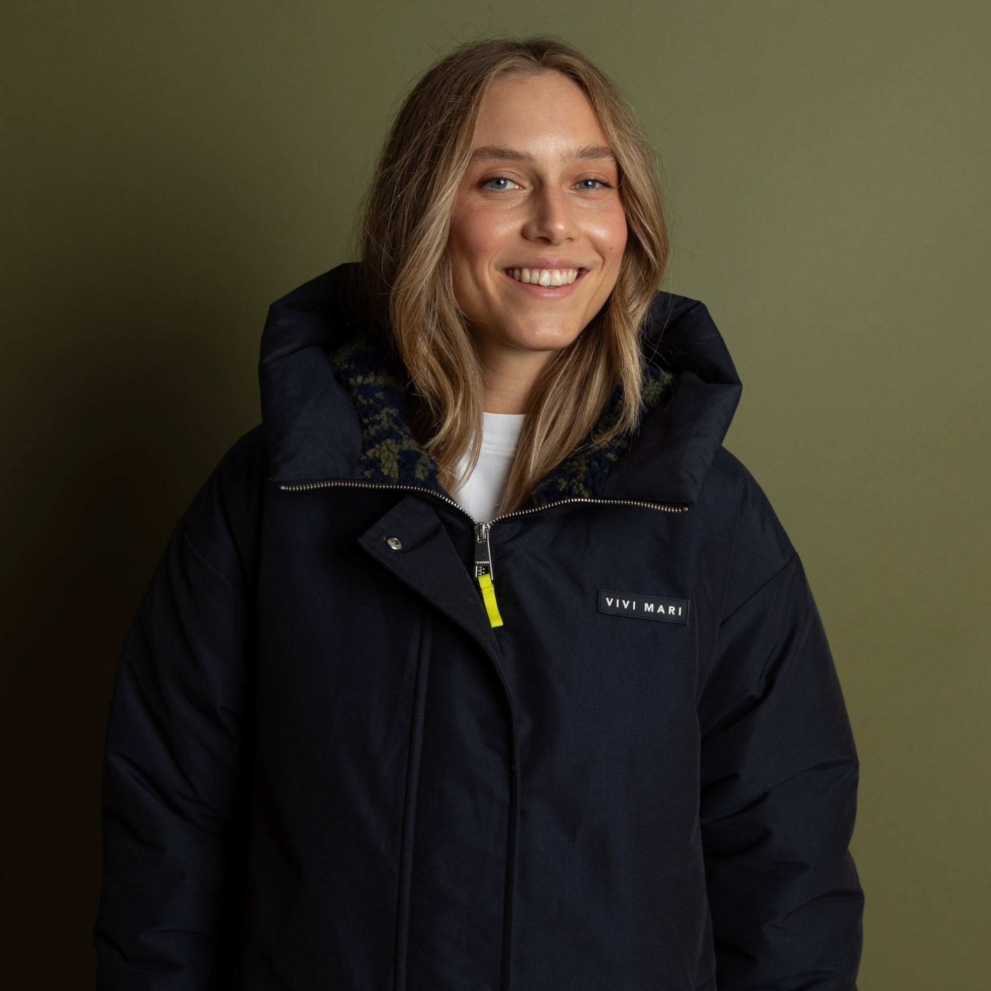 Winter Parka navy/leo navy - olive - VIVI MARI