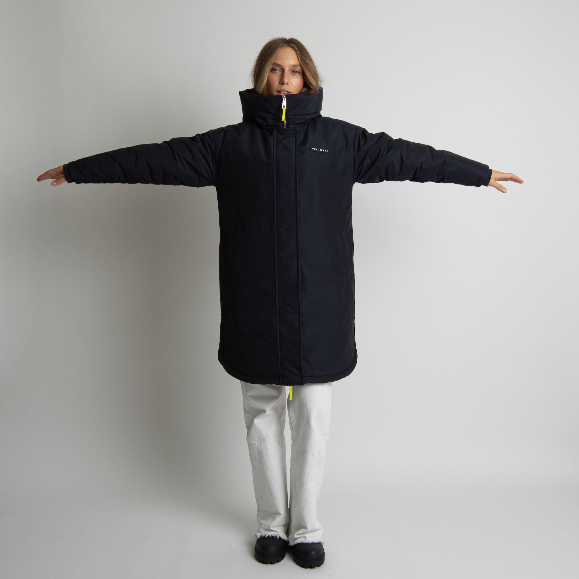 Winter Parka navy/leo navy - olive - VIVI MARI