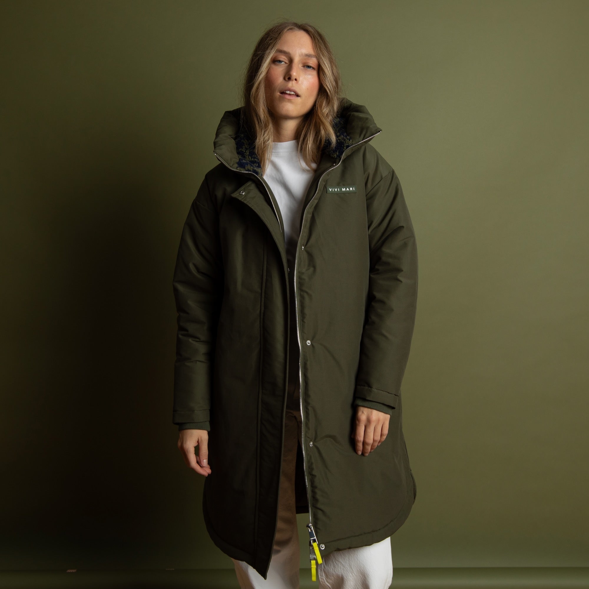 Winter Parka olive/leo navy - olive - VIVI MARI