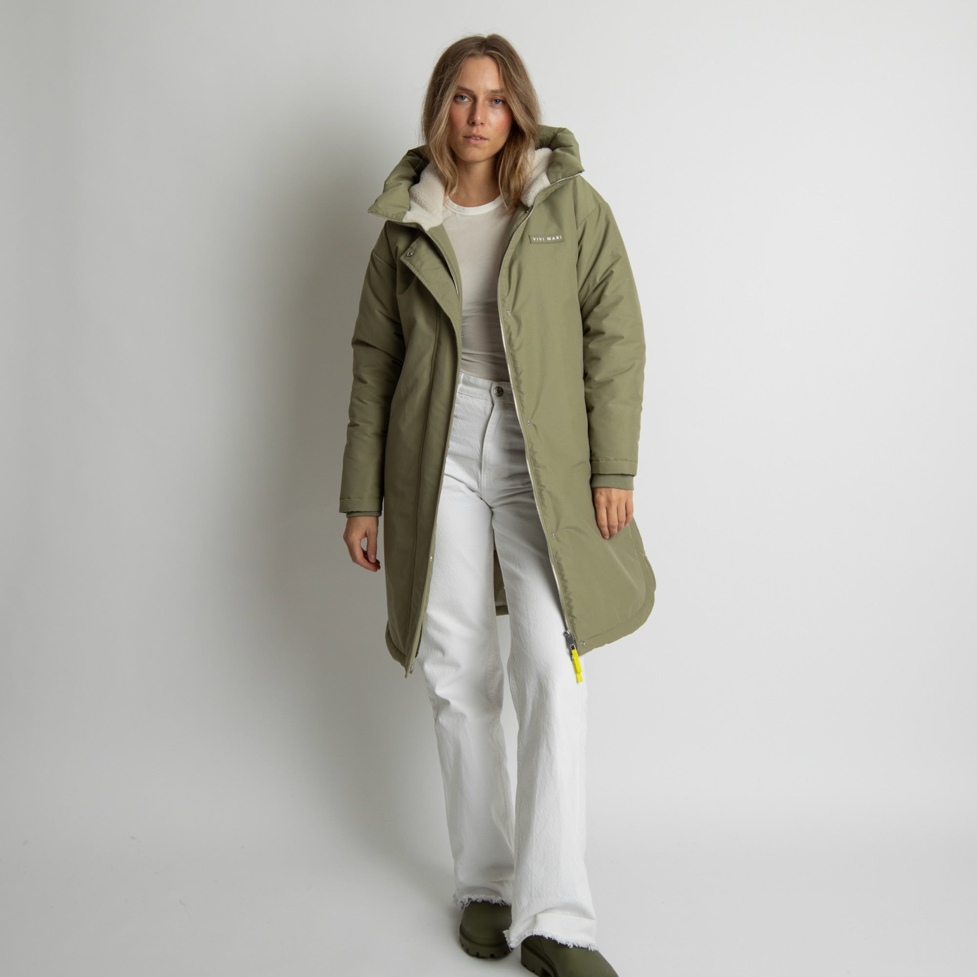 Winter Parka pale olive/sand - VIVI MARI