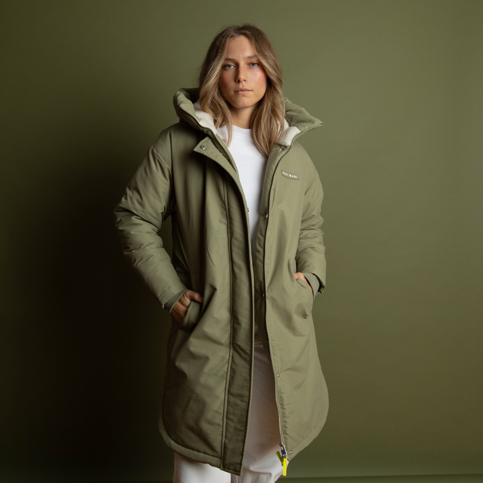Winter Parka pale olive/sand - VIVI MARI