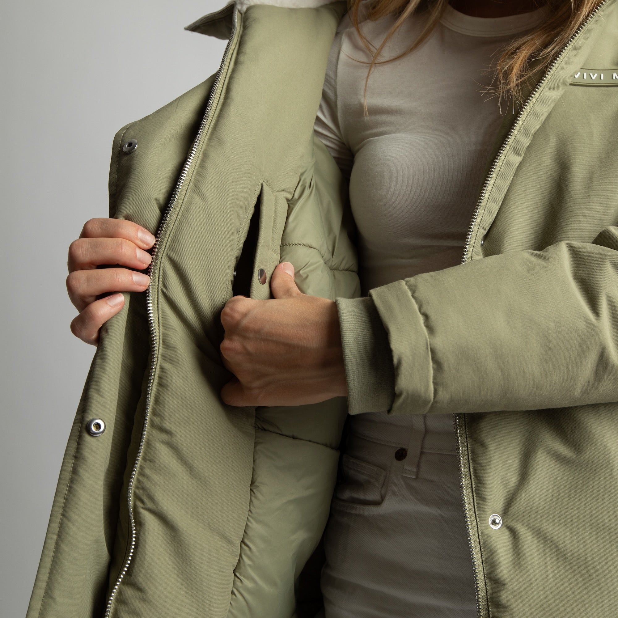 Winter Parka pale olive/sand - VIVI MARI