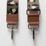 strap abstract leopard olive/black - tan