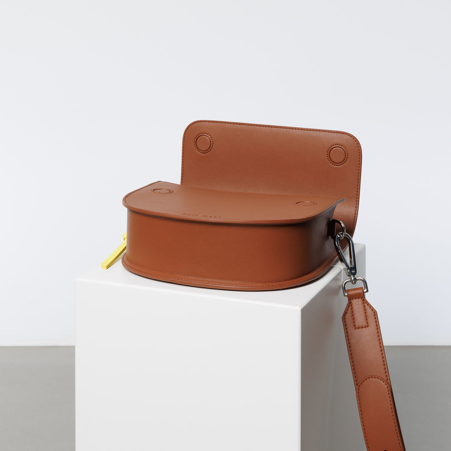 halfmoon bag + strap basic belt - tan