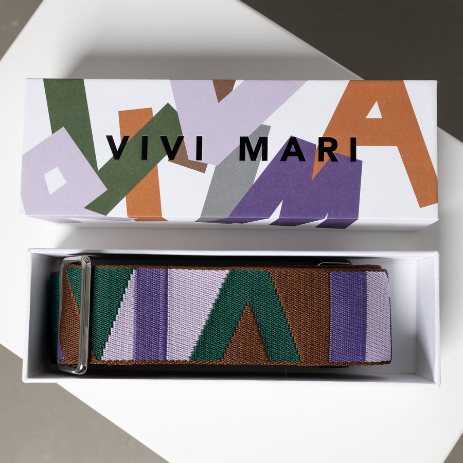 strap snippets green/lavender - taupe