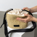 Bucket Bag Straw - black - VIVI MARI