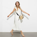 Bucket Bag Straw - black - VIVI MARI