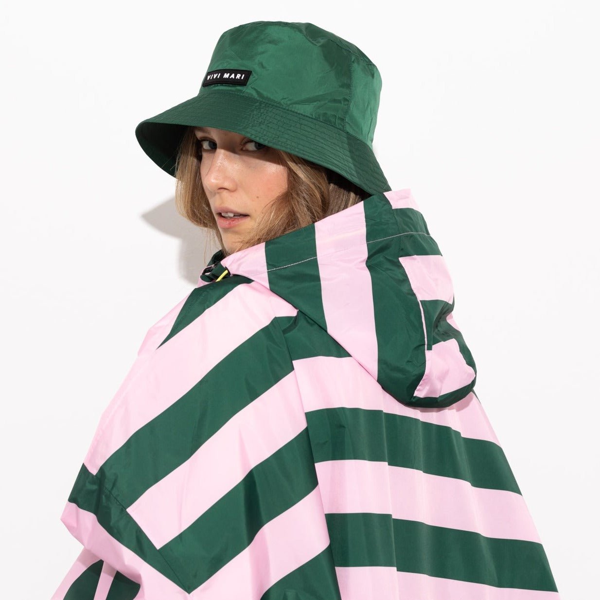 Bucket Hat solid green - VIVI MARI