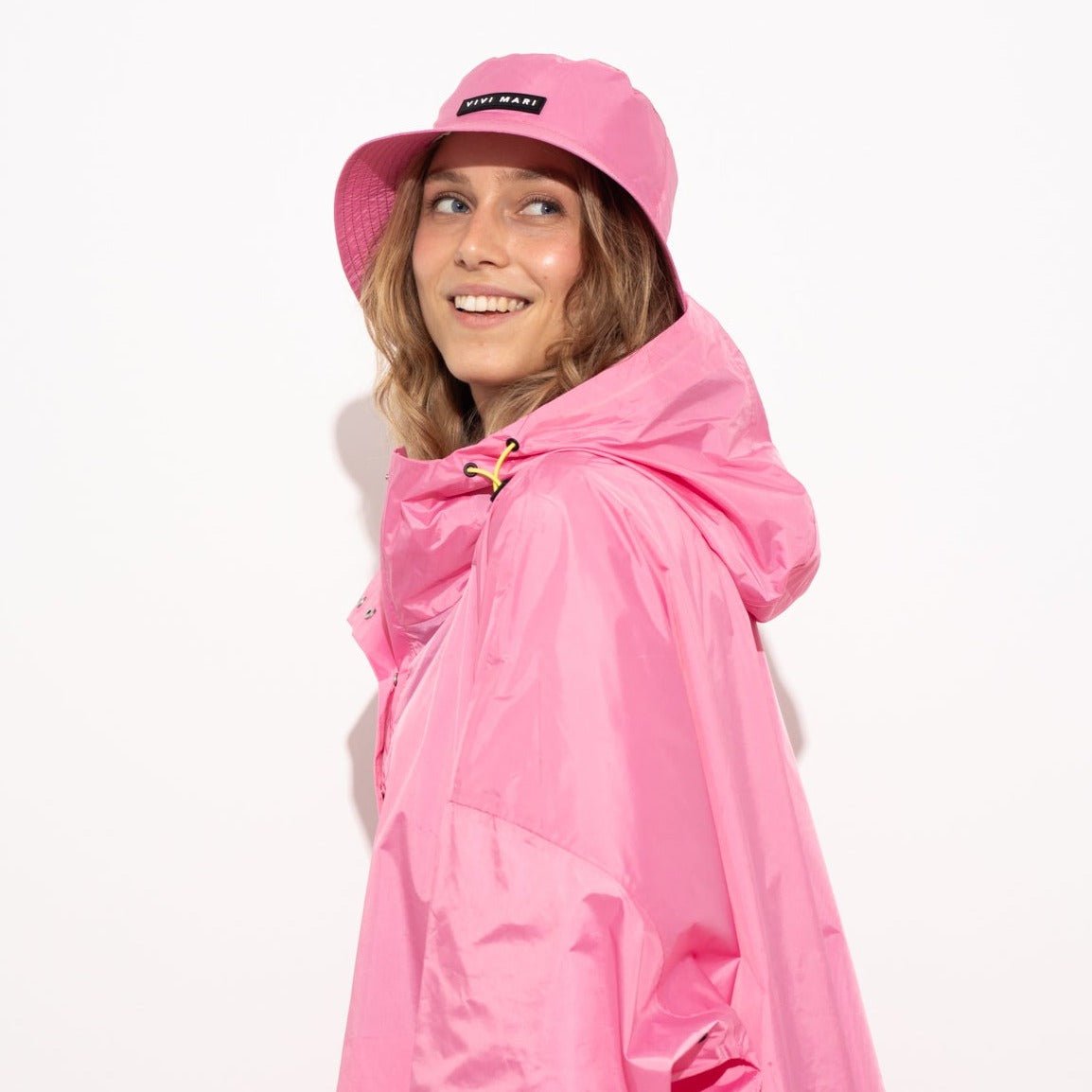 Bucket Hat solid soft pink - VIVI MARI
