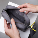 crossbody bag small + strap basic woven - taupe - VIVI MARI