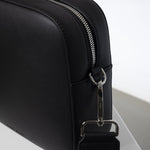 crossbody bag + strap basic woven - black - VIVI MARI