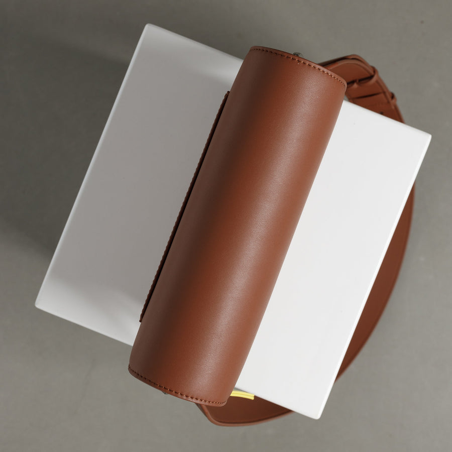 halfmoon bag + strap basic belt - tan - VIVI MARI