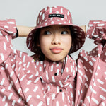 Kids Bucket Hat drops mauve/white - VIVI MARI