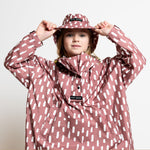 Kids Bucket Hat drops mauve/white - VIVI MARI