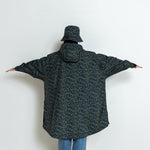 Kids Bucket Hat leo splashes navy/olive - VIVI MARI