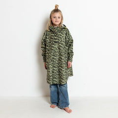 Kids Raincoat leo splashes olive/pale olive - VIVI MARI