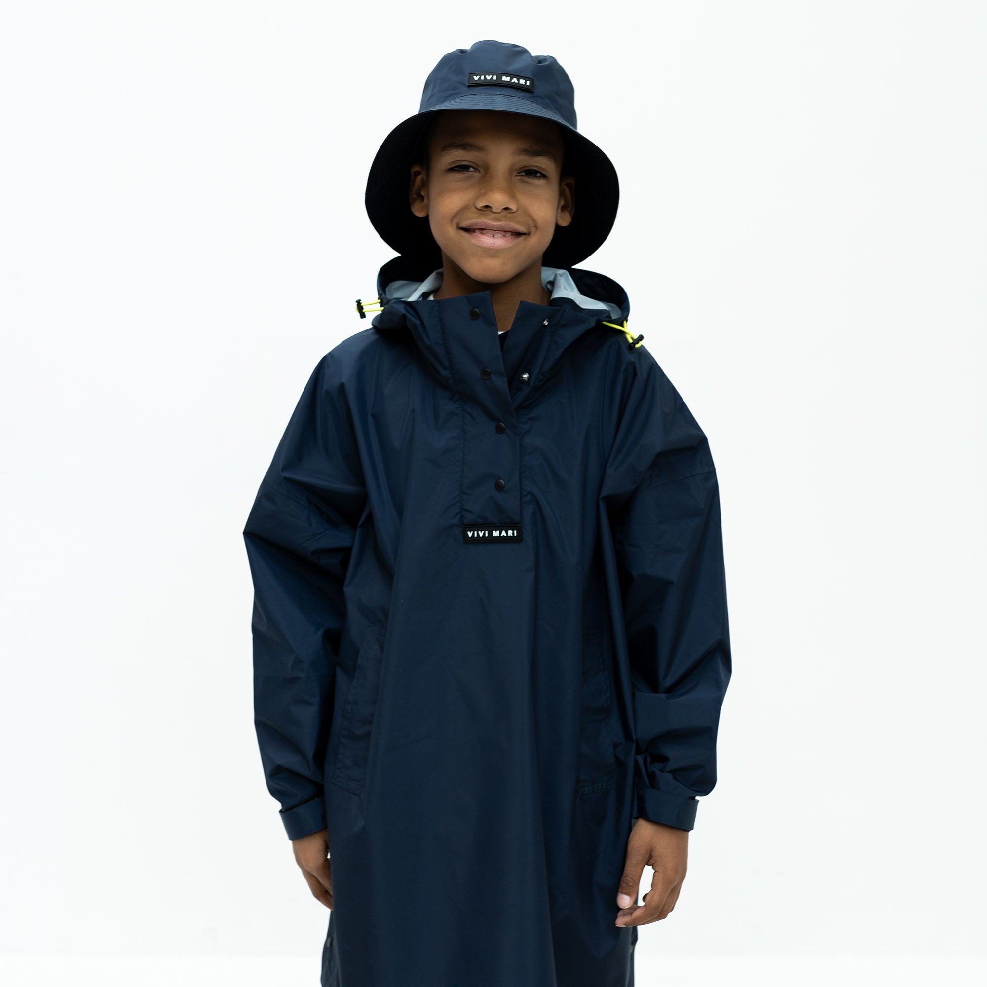 Kids Raincoat solid navy - VIVI MARI