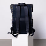 Padded Backpack medium - leo splashes navy/olive - VIVI MARI
