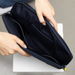 Padded Laptop Sleeve 13"/14" - leo splashes navy/olive - VIVI MARI
