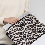Padded Laptop Sleeve 15"/16" - leo splashes black/sand - VIVI MARI