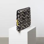 Padded Laptop Sleeve 15"/16" - leo splashes black/sand - VIVI MARI