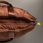 padded tote bag large + strap basic woven slim - tan - VIVI MARI