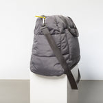 padded tote bag large + strap basic woven slim - taupe - VIVI MARI